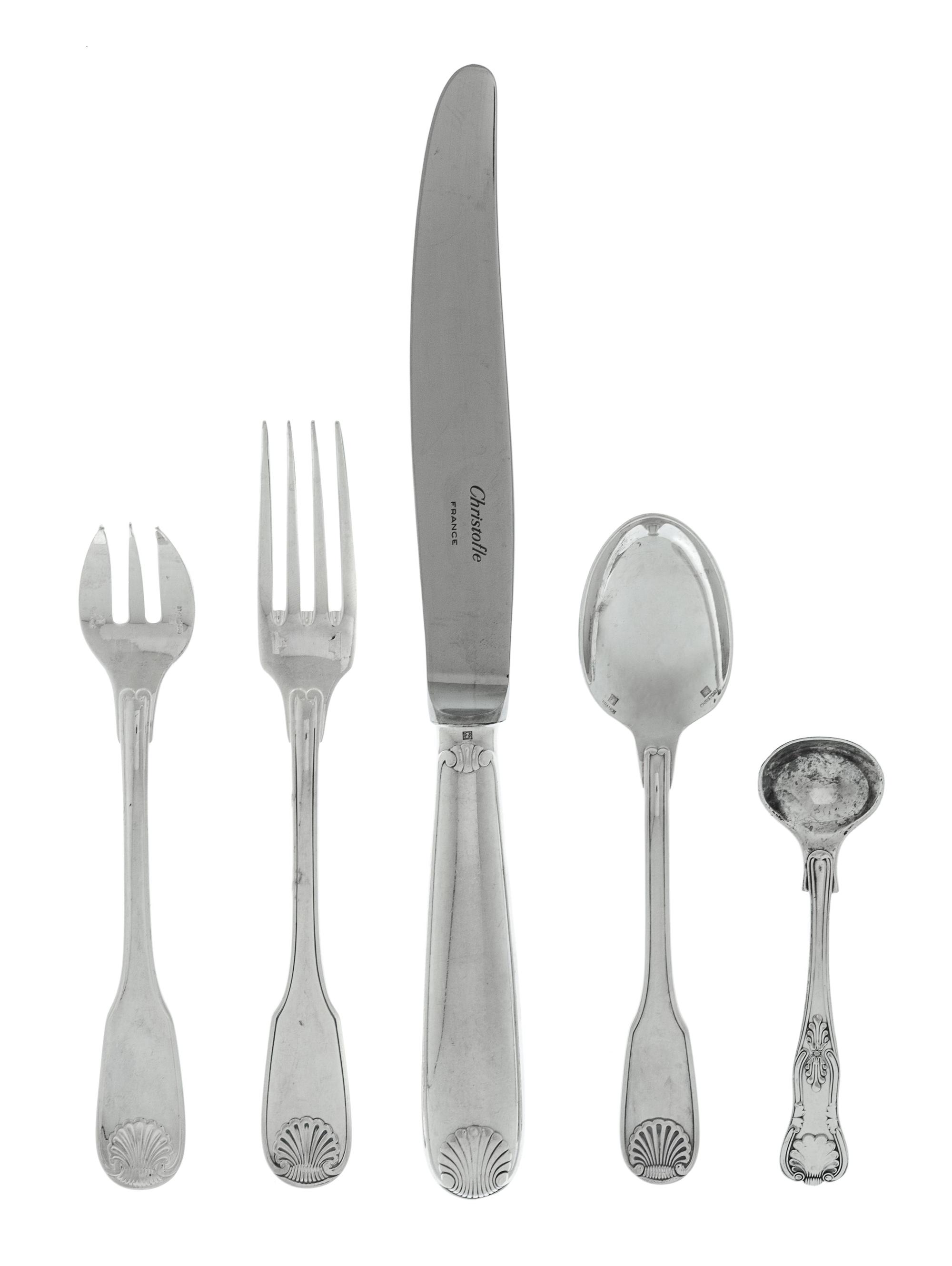A Christofle Silver-Plate Flatware Service