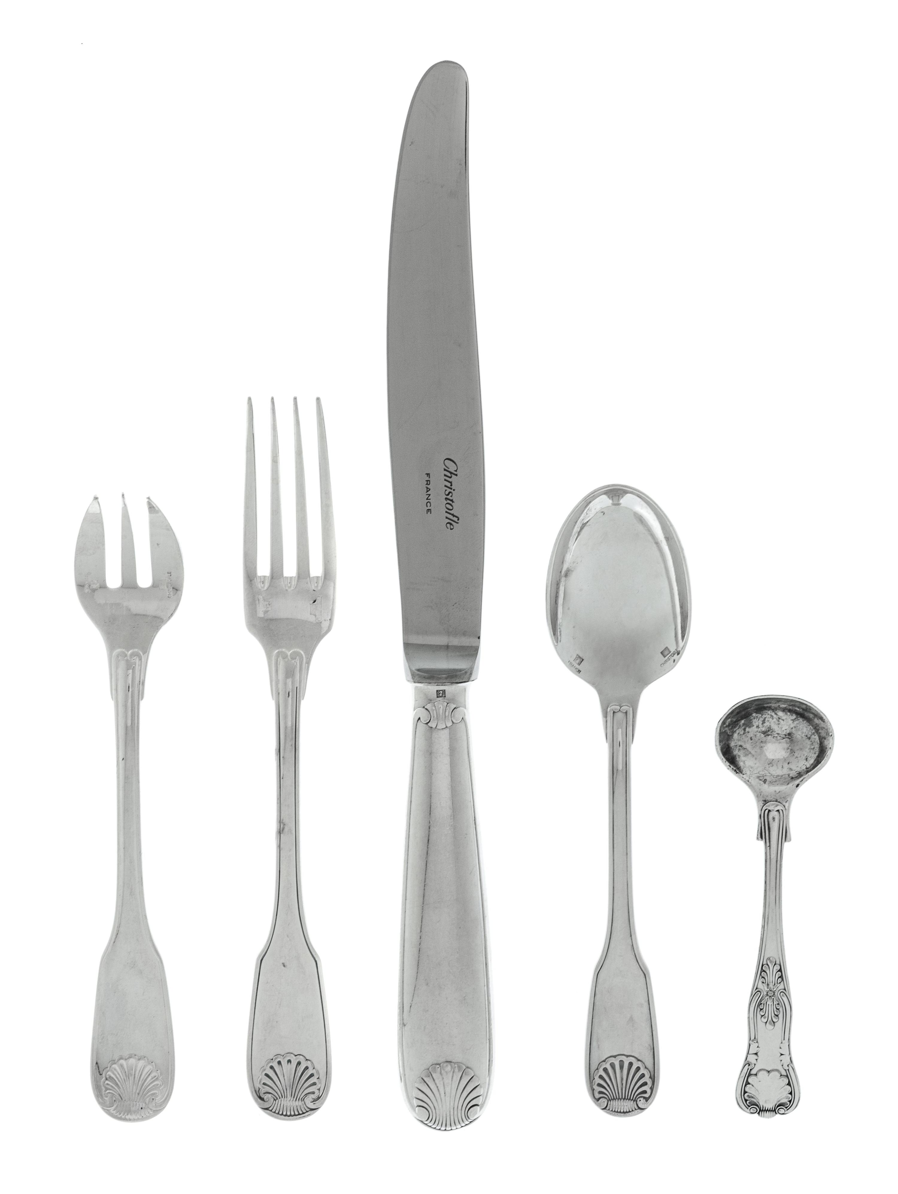 A Christofle Silver-Plate Flatware Service