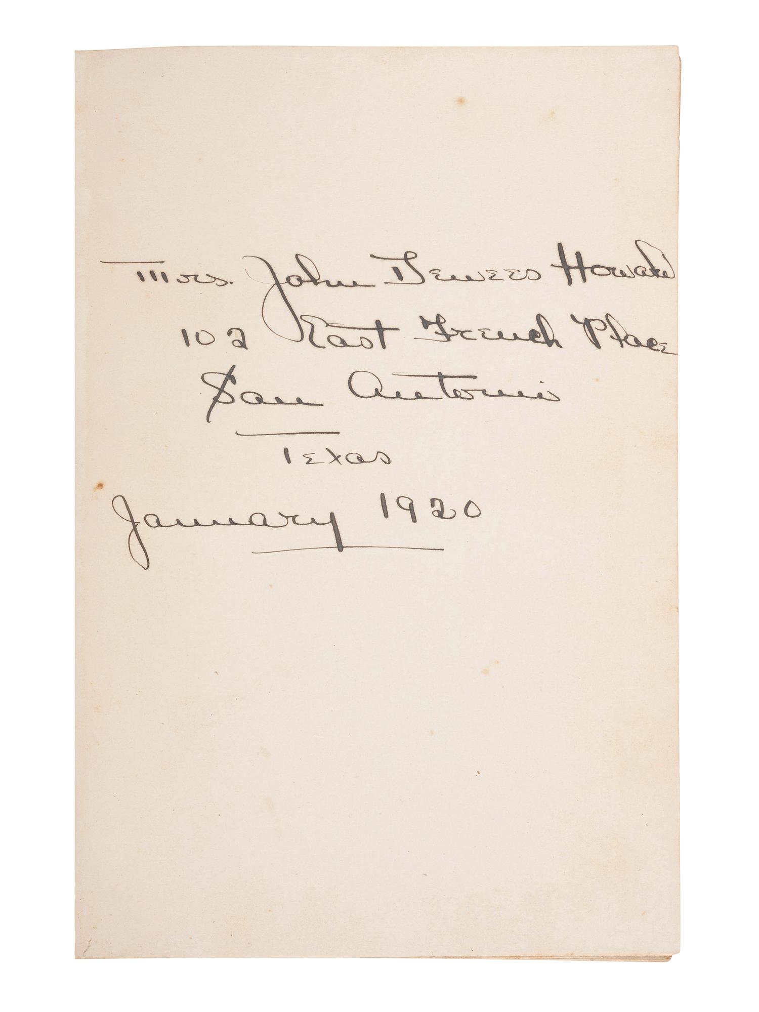 [TEXAS] -- [McCULLOCH, Henry (1816-1895), his copies]. A group of books related to Texas history, comprising:
