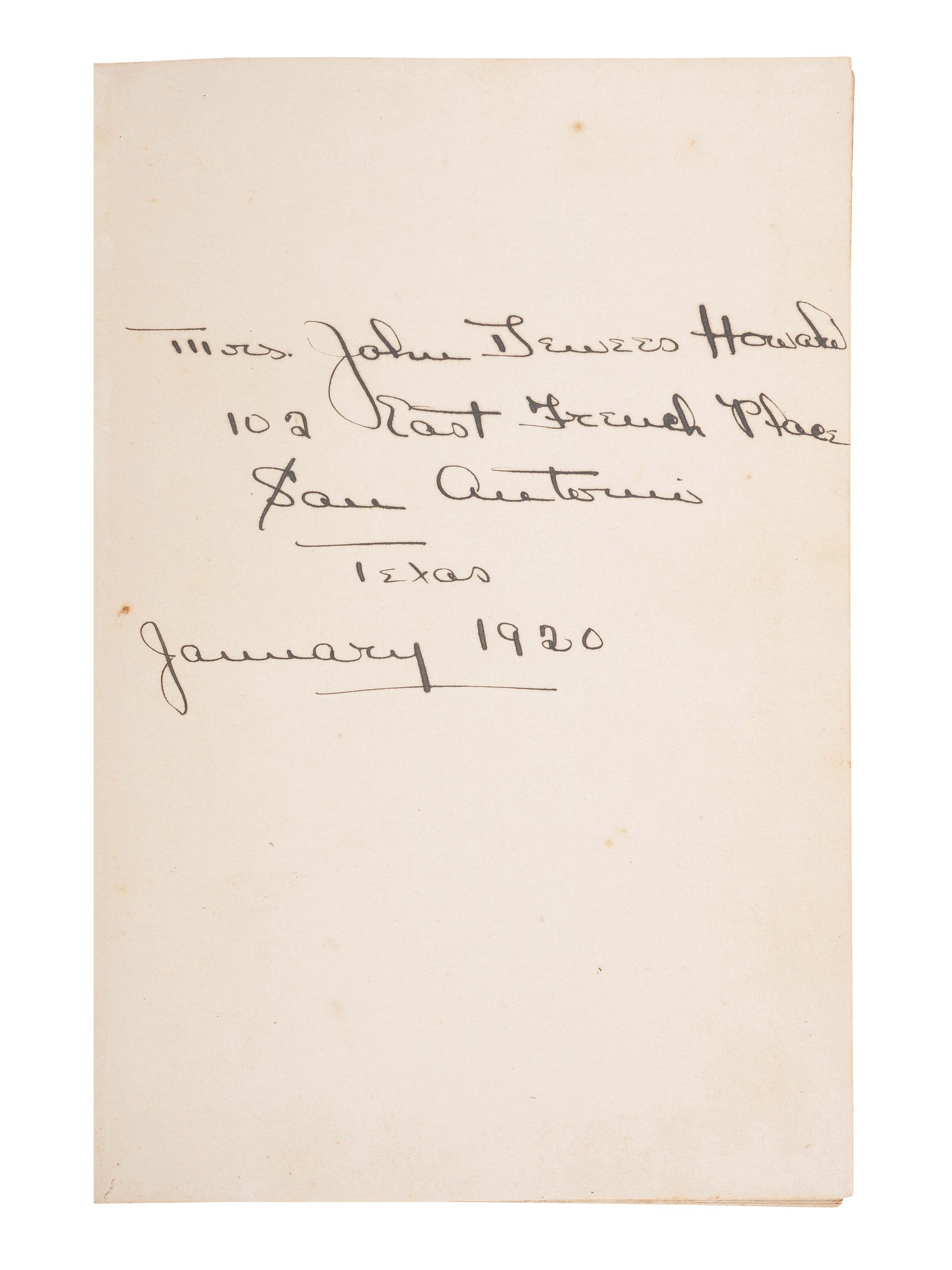 [TEXAS] -- [McCULLOCH, Henry (1816-1895), his copies]. A group of books related to Texas history, comprising: