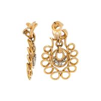 BOUCHERON, DIAMOND AND YELLOW GOLD EARRINGS