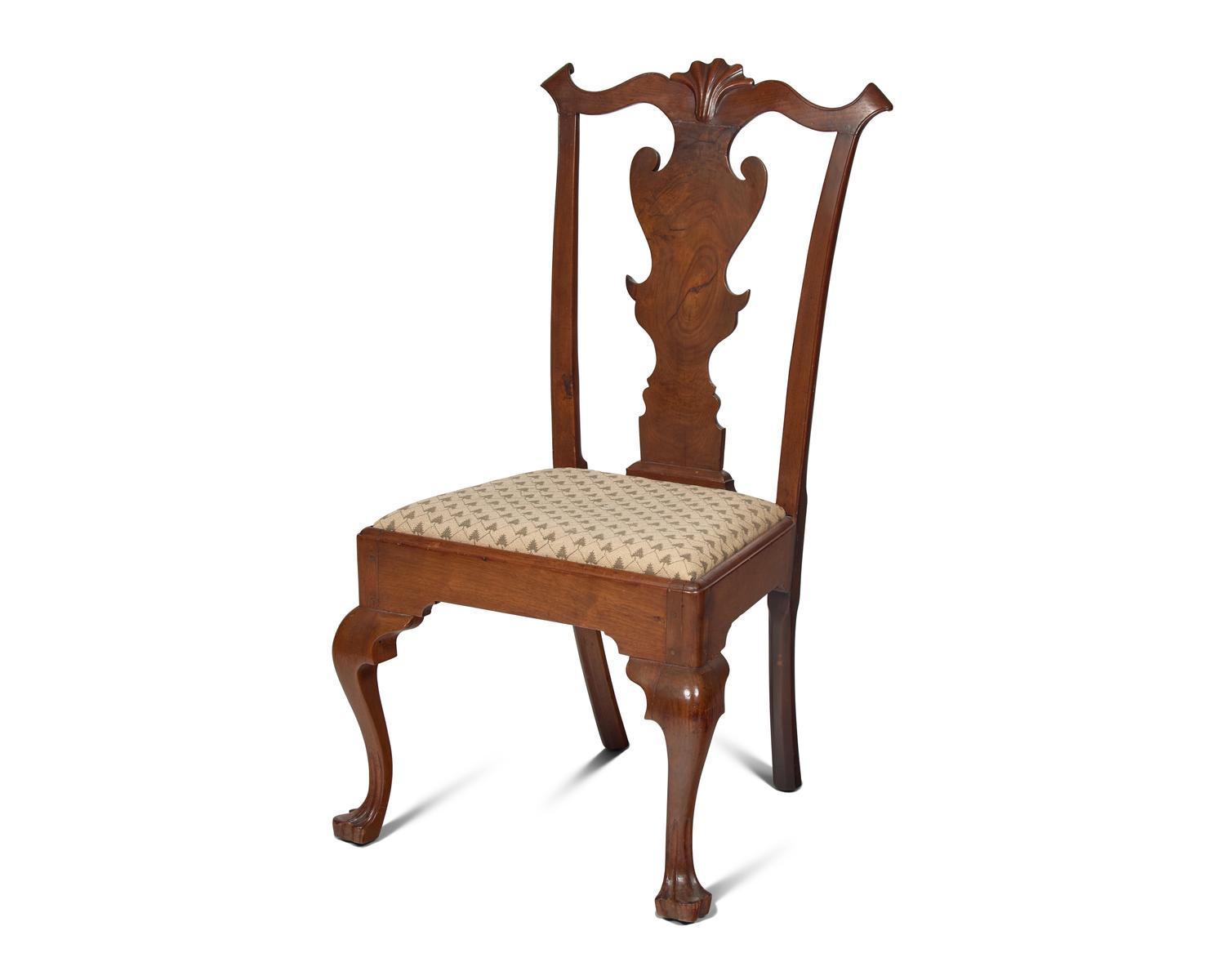 A Chippendale Carved Walnut Side Chair