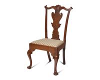 A Chippendale Carved Walnut Side Chair