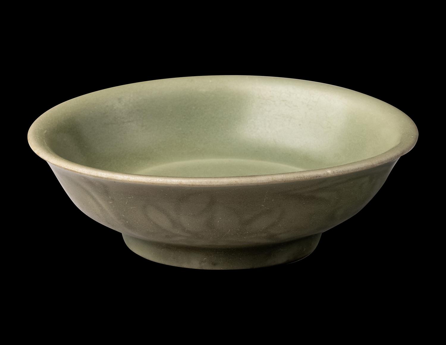 A Chinese Longquan Celadon Glazed Porcelain Dish