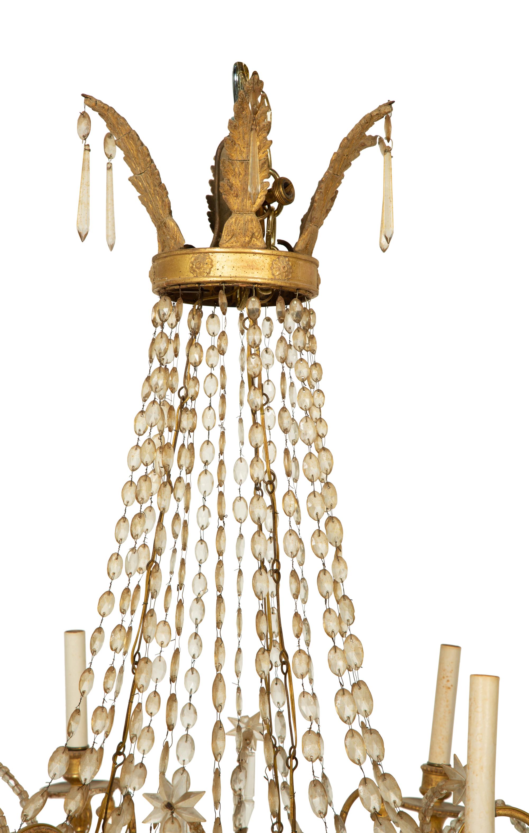 A Regency Style Giltwood Chandelier
