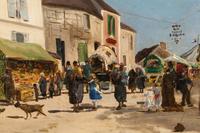 Rue pavoisée à Dieppe