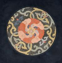 A Chinese Kesi Woven Silk 'Lotus' Roundel