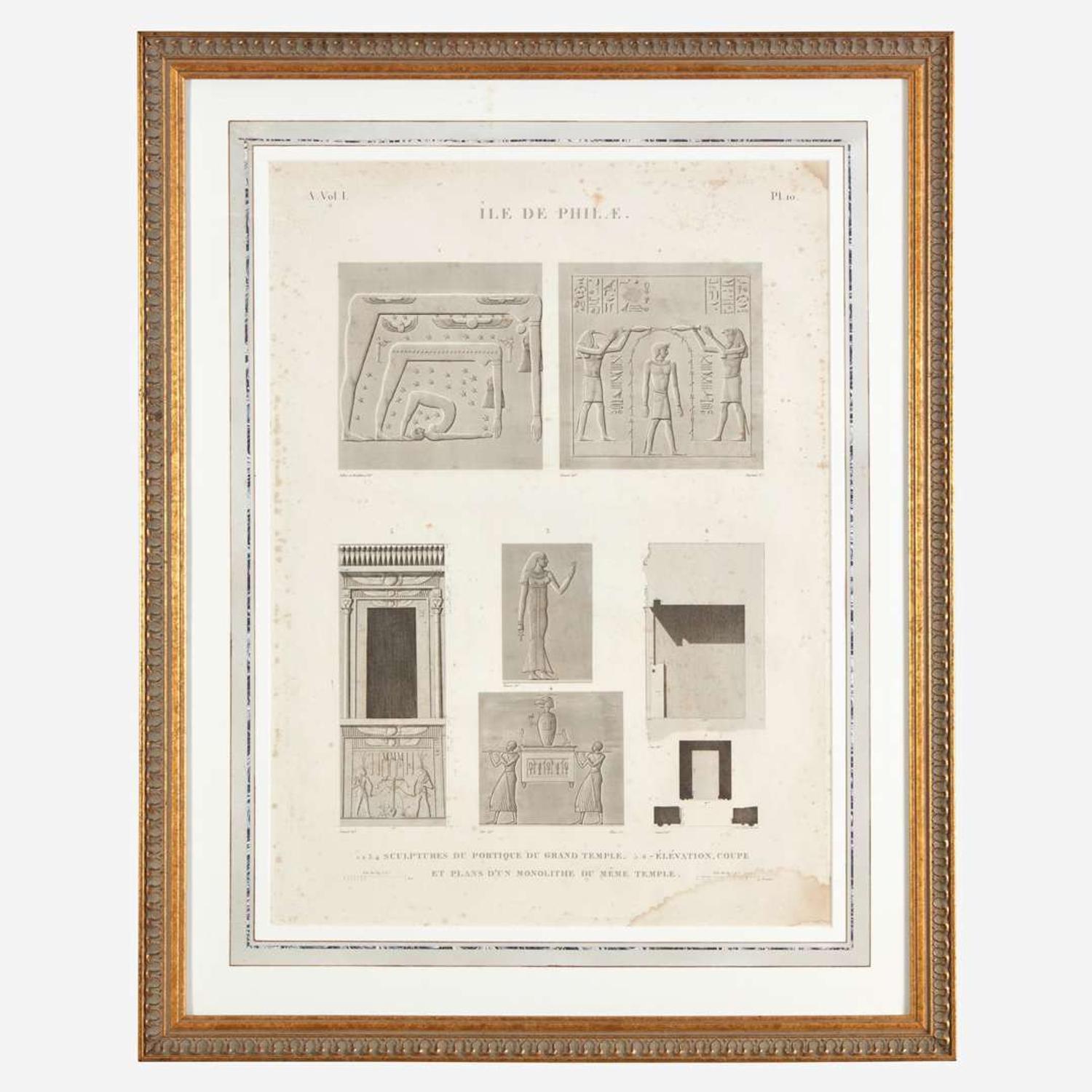A Suite of Five Engravings from 'Description de l'Égypte'