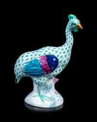 A Herend Porcelain Duck, Two Baccarat Glass Animals, a Baccarat Glass Perfume Bottle and Two Wedgwood Jasperware Articles