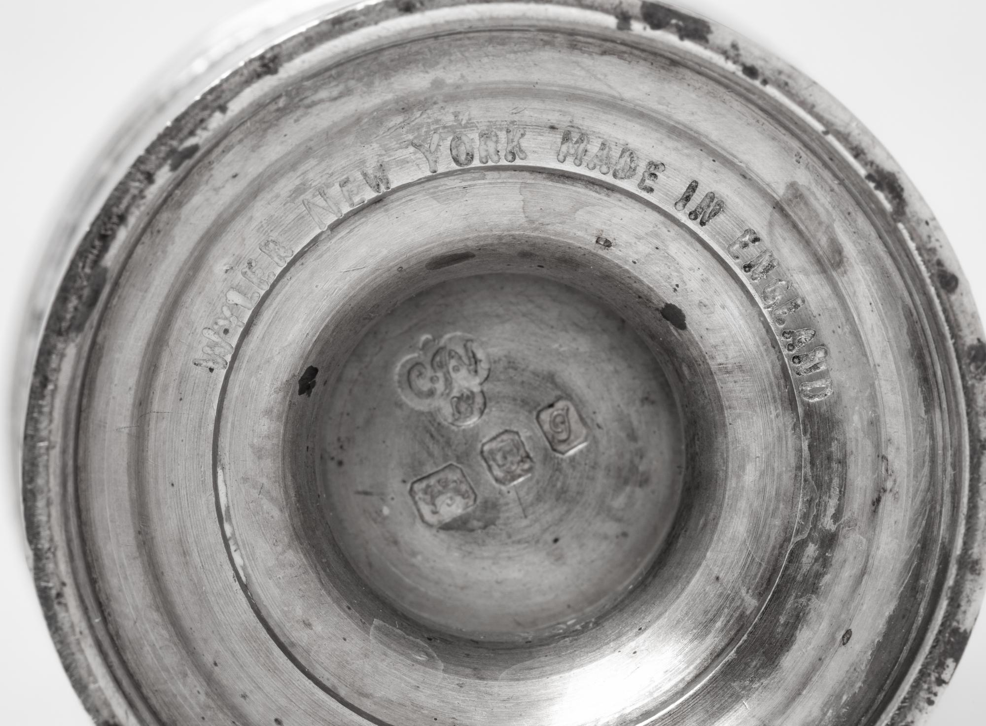 each of typical baluster form, comprising a pair marked for C.J. Vander Ltd., London, 1962 and another example marked 'Sterling' .