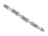 SPAULDING & CO., STAR SAPPHIRE AND DIAMOND BRACELET