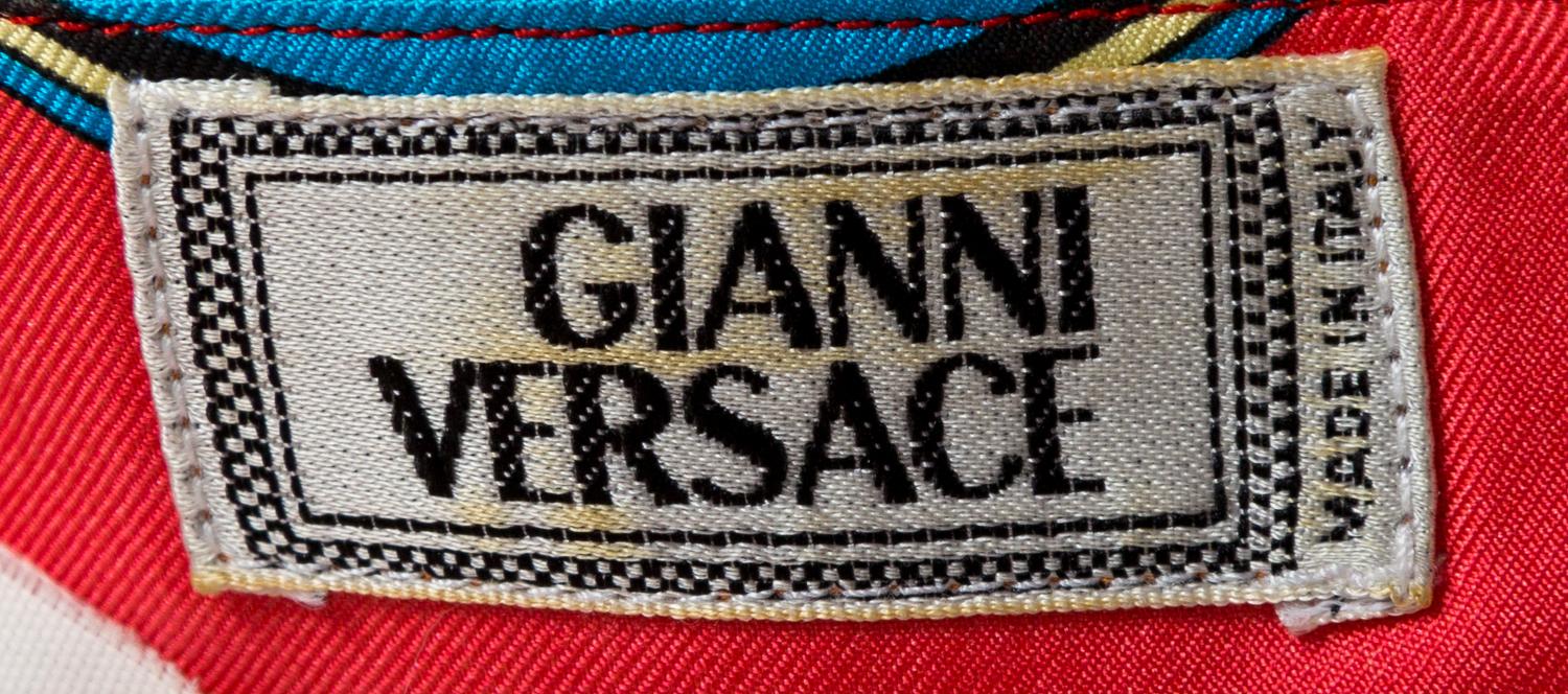 A Gianni Versace Silk Print Shirt, Size 48.