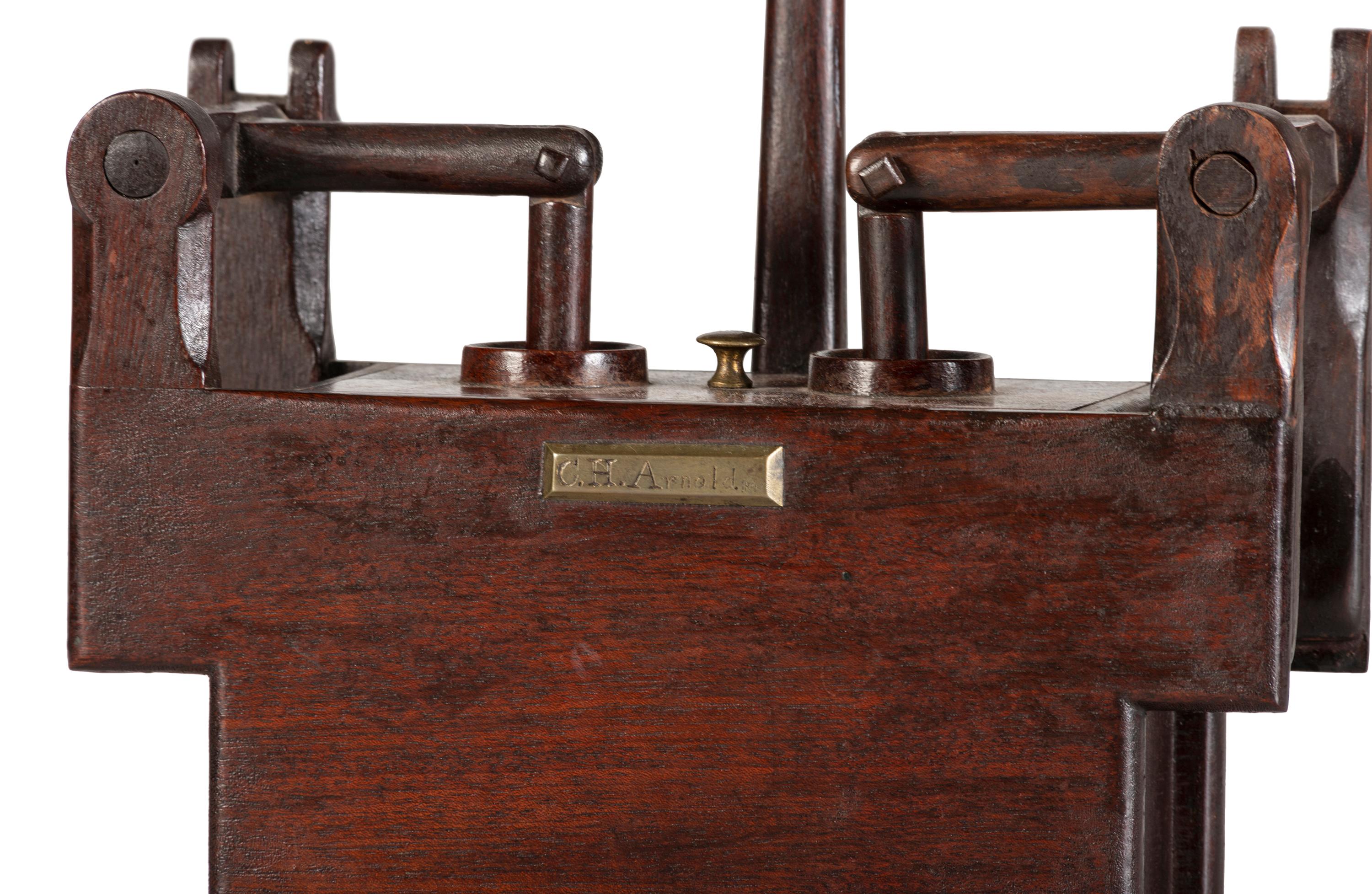 A Double Butter Churn Patent Model by C.H. Arnold