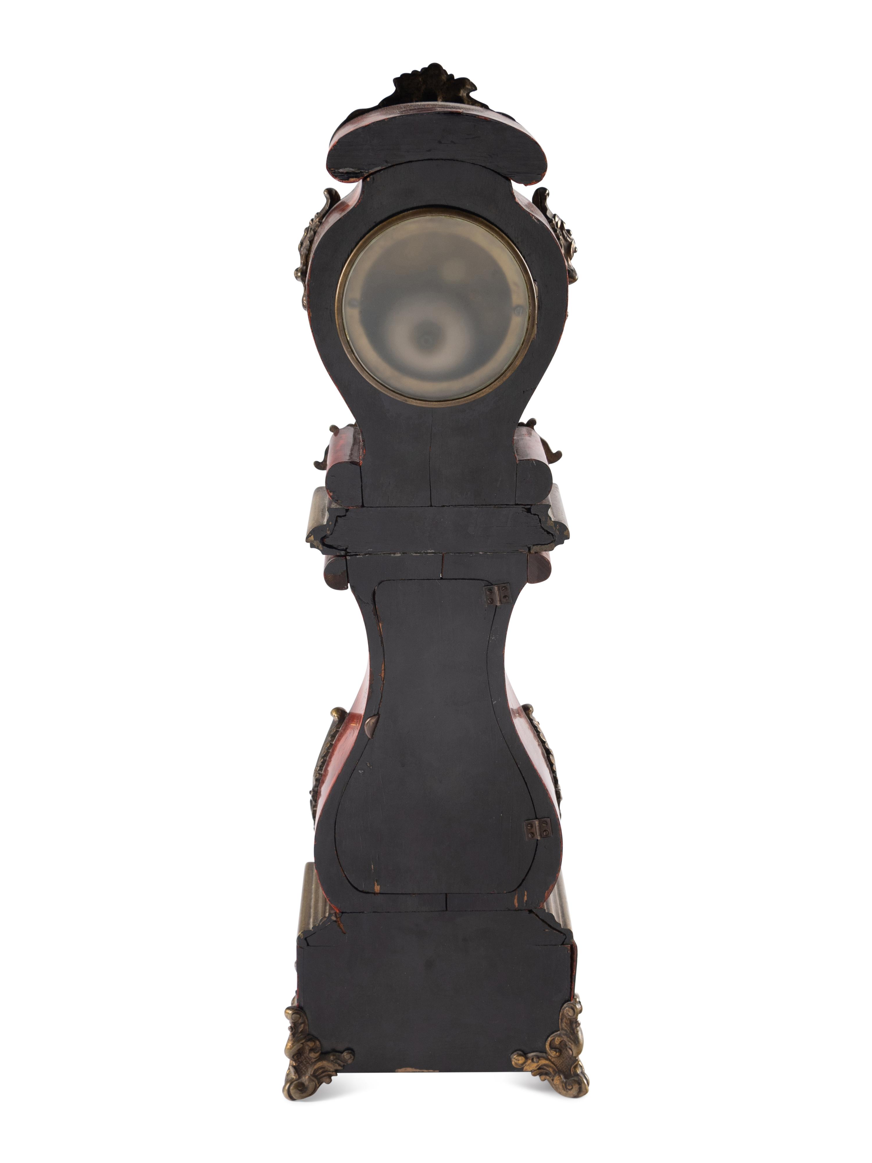A Diminutive Tortoise Shell Veneered Longcase Clock