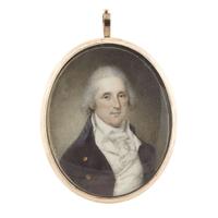 James Peale (1749-1831) Portrait miniature of a gentleman believed to be Sebastian Bauman, dated "1795"