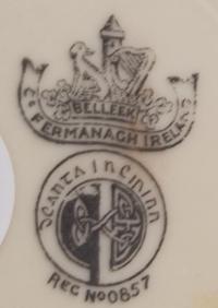 Eight Belleek Articles Height of tallest 11 inches. — FIRST BLACK MARK THROUGH THIRD BLACK MARK (1863-1946)