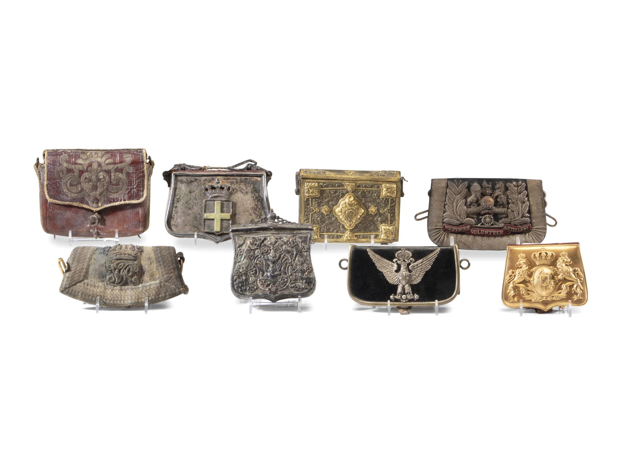 Eight Cartridge Pouches and Gibernes