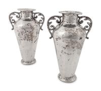 A Pair of Peruvian Silver Vases