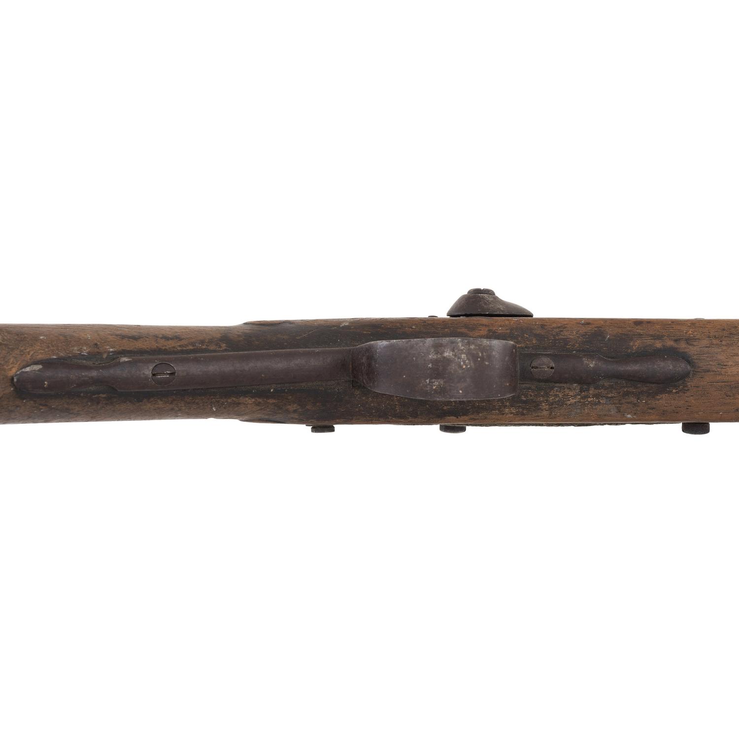Native American Tacked & Decorated Percussion Trade Gun by Hollis & Sons