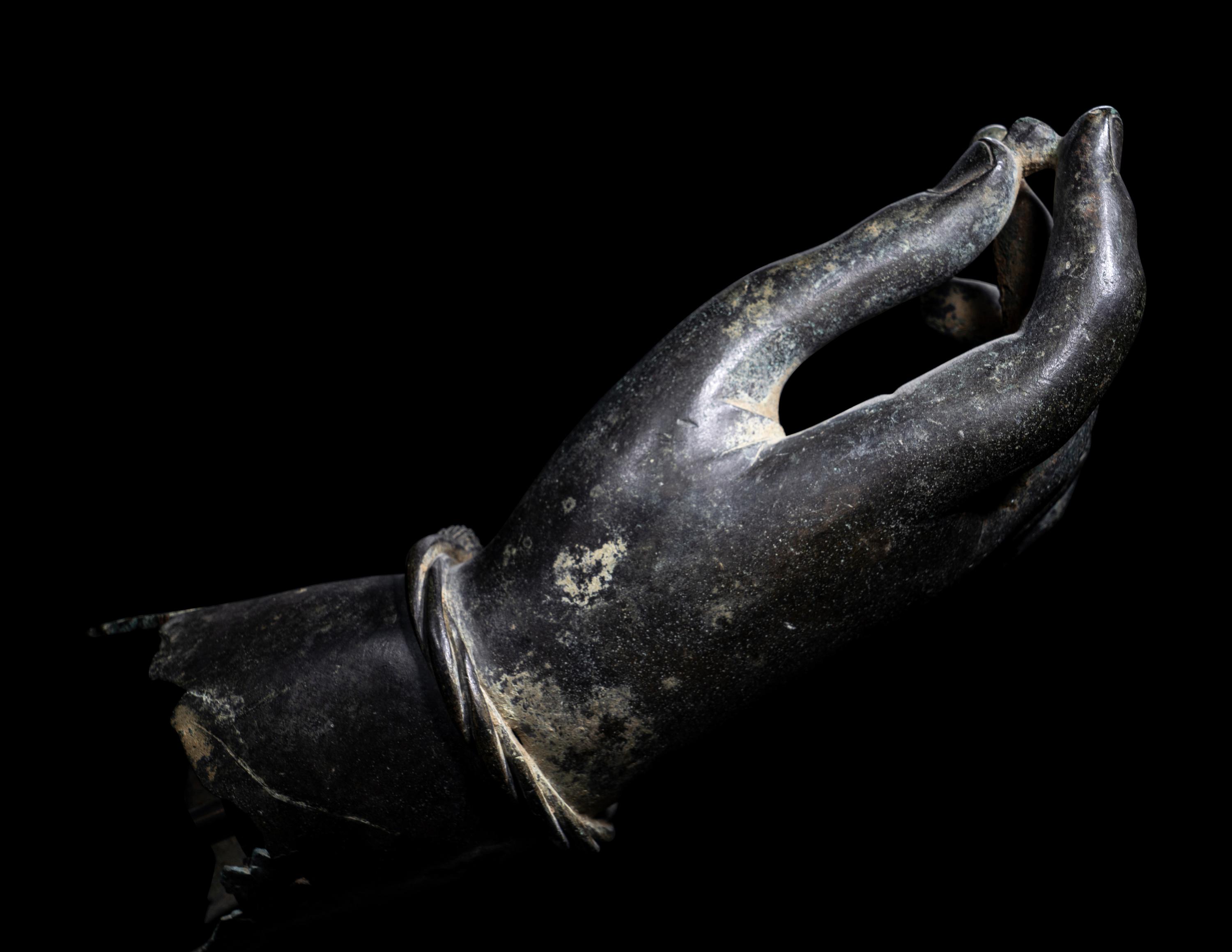 A Roman Bronze Right Hand, Possibly from a Statue of Aphrodite