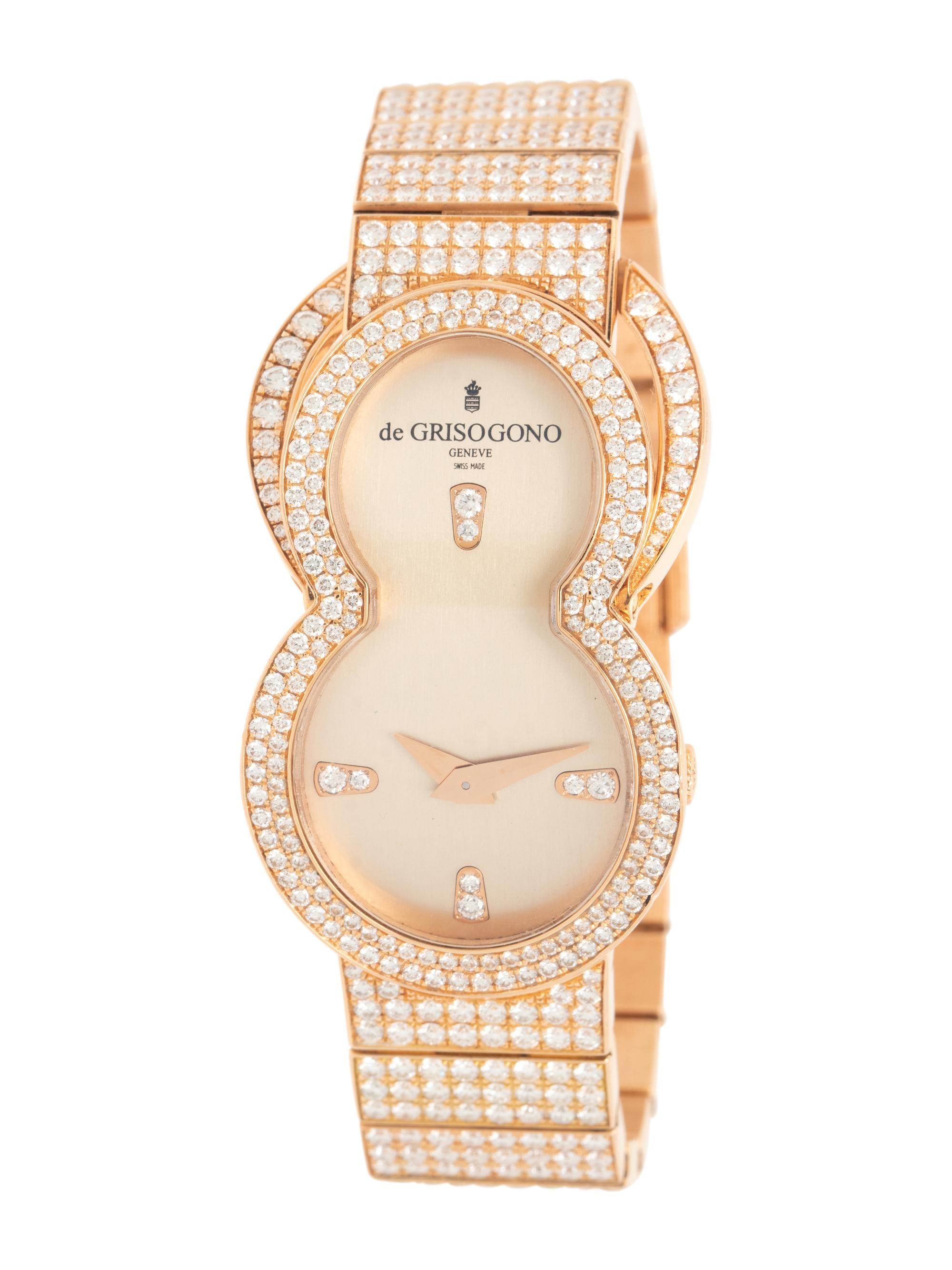 DE GRISOGONO, ROSE GOLD AND DIAMOND 'BE EIGHT' WATCH