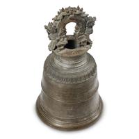 A Large Southeast Asian Patinated Bronze Bell