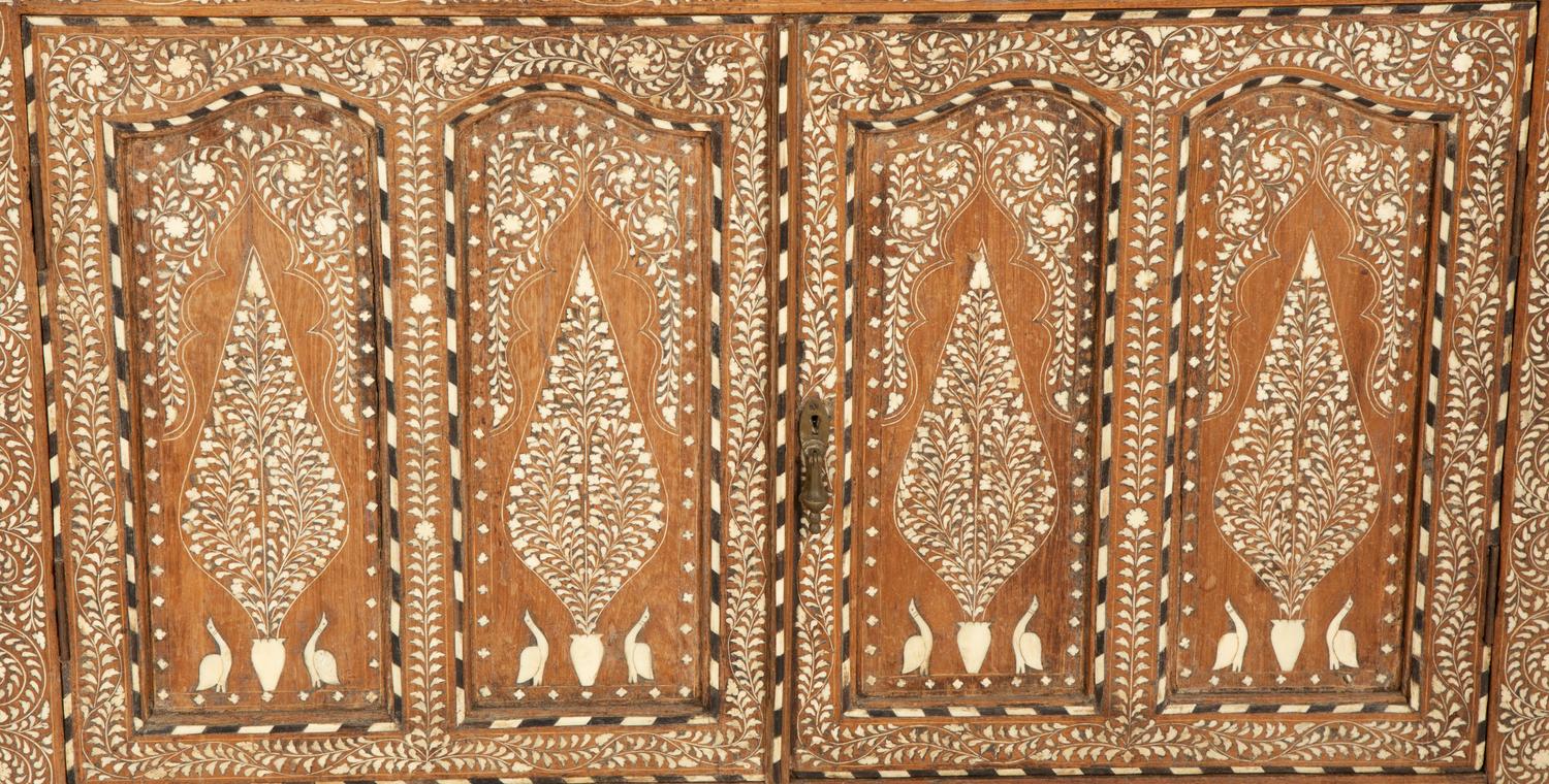 An Anglo-Indian Bone-Inlaid Cabinet