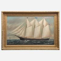 William Pierce Stubbs (American, 1842-1909) The Schooner William E. Downes