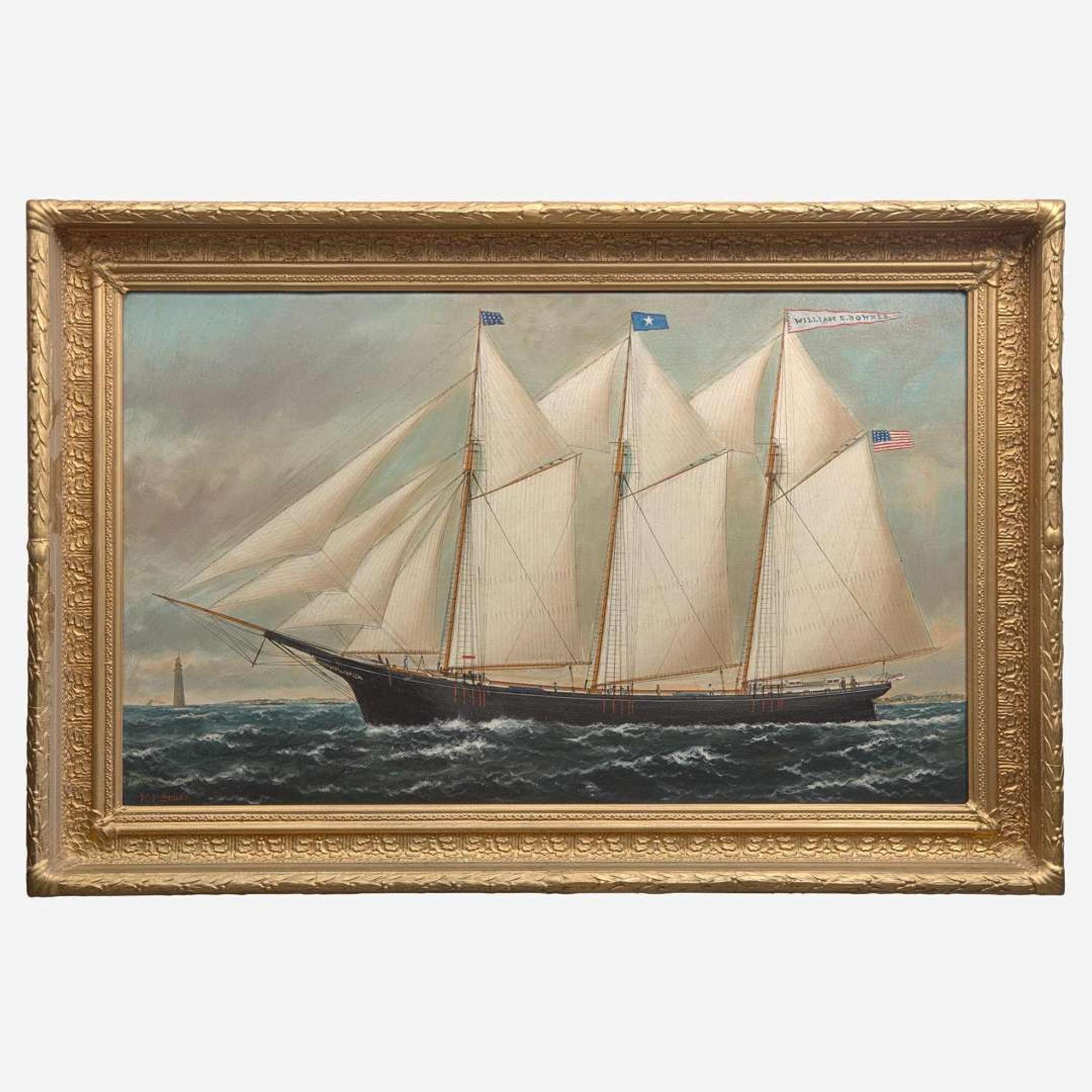 William Pierce Stubbs (American, 1842-1909) The Schooner William E. Downes