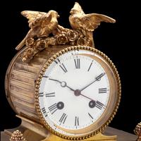 A French Gilt Bronze 'Singing Bird' Automaton Mantel Clock, Attributed to Bontems