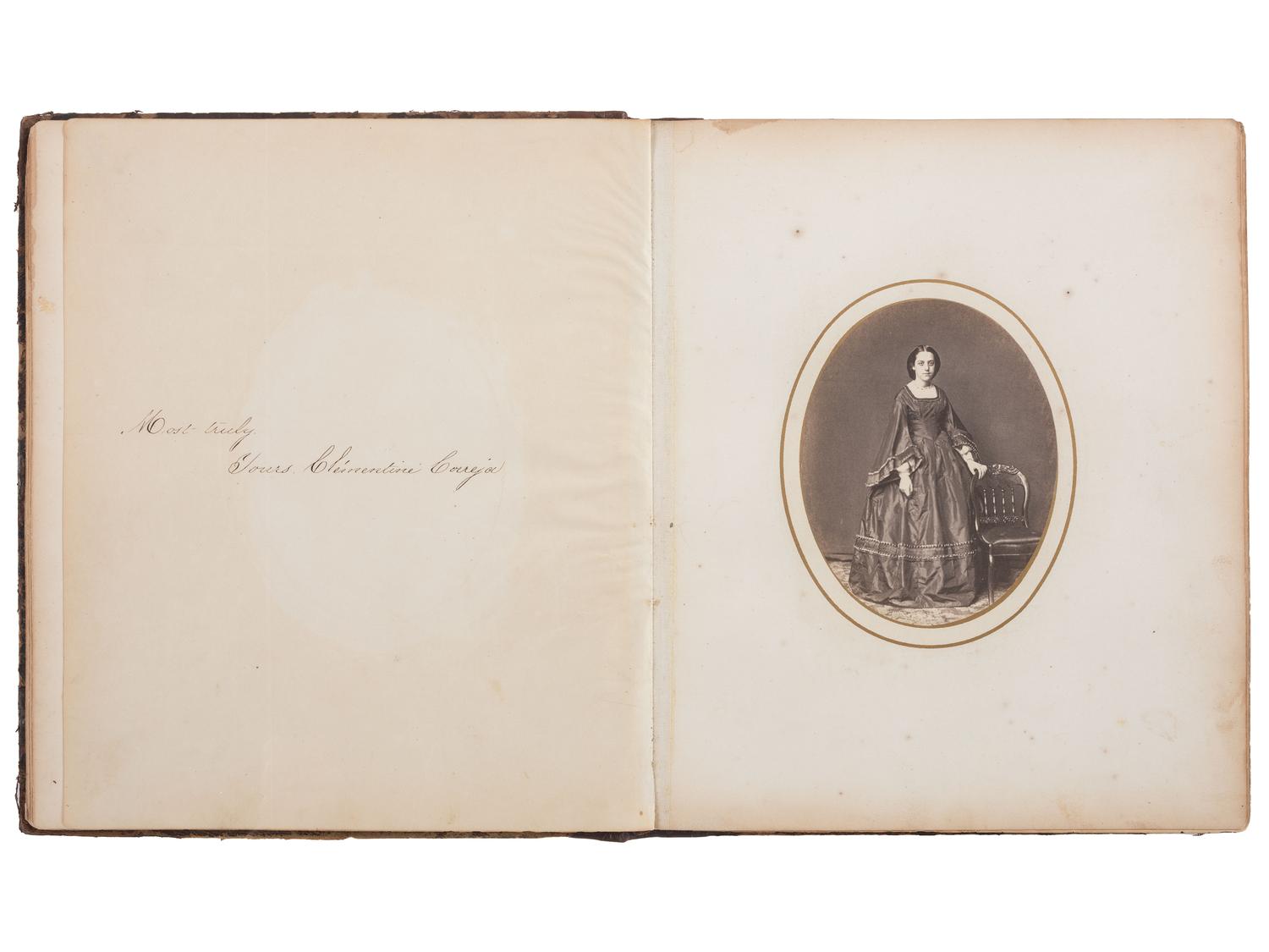 Photo-Illustrated Books & Photography Albums Souvenir of Rutgers Female Institute. Class of 1860 . A keepsake from New York City's first female college containing photographs of female students.
