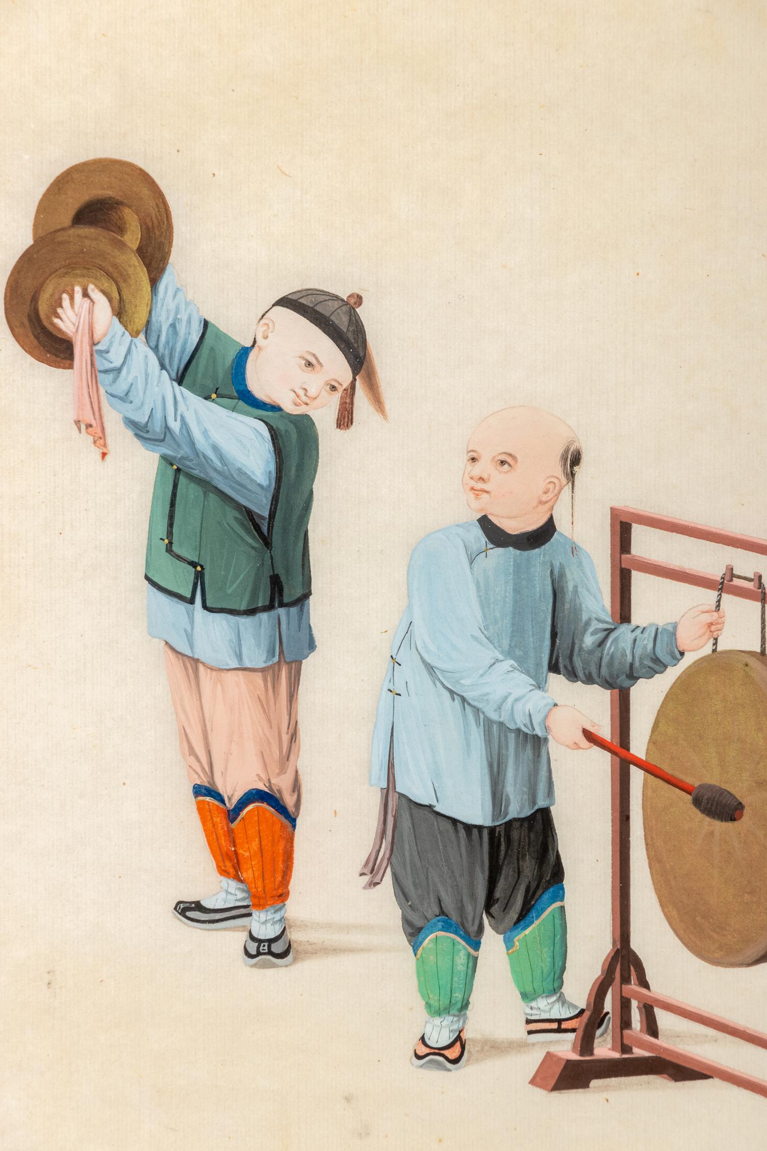 A Group of Six Chinese Export Pith Paintings