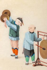 A Group of Six Chinese Export Pith Paintings