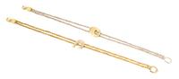 A Pair of 18 Karat Yellow and White Gold Bracelets, Bersani, Italian, 14.70 dwts.