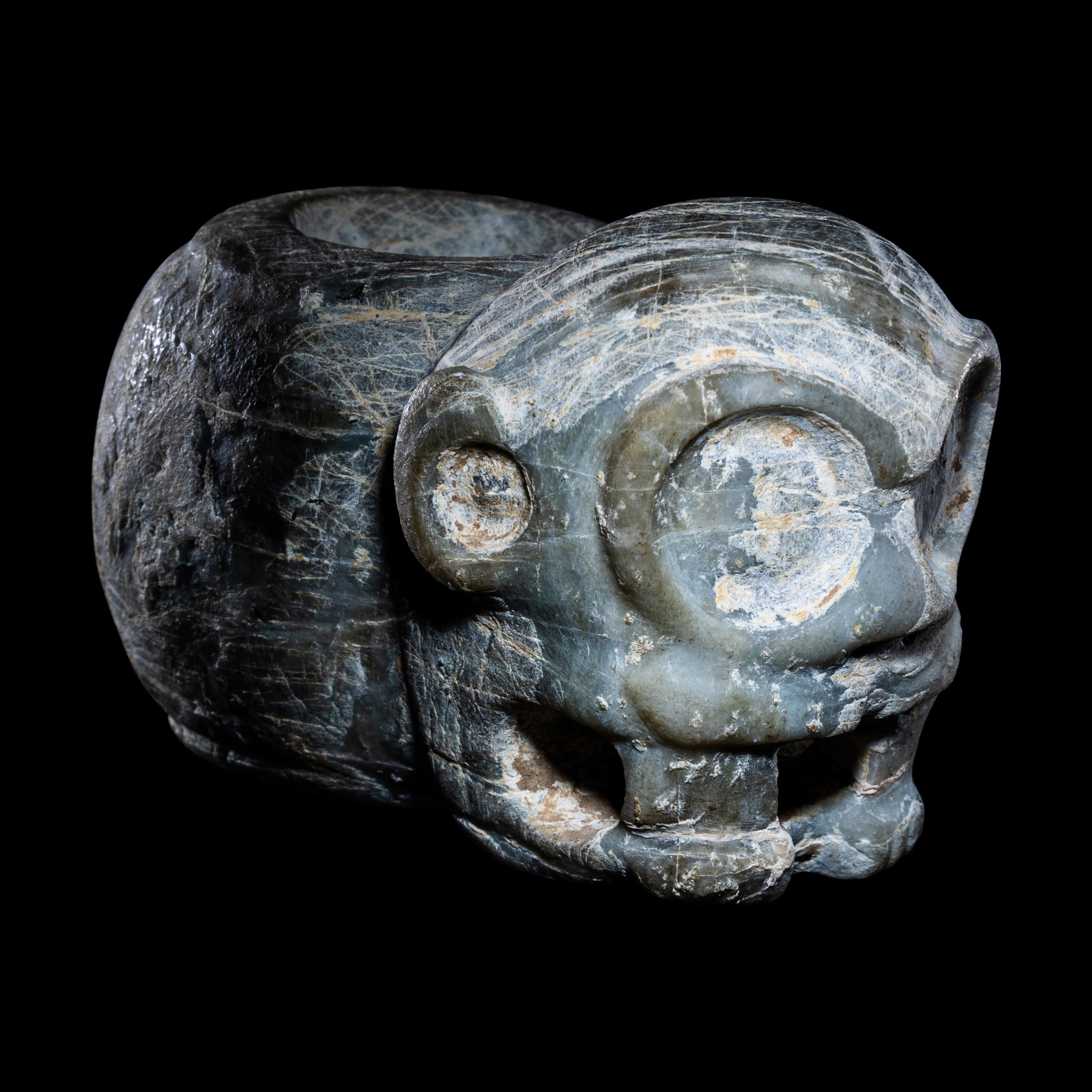 A Costa Rican Stone Effigy Mace Head