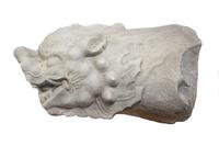 A Pair of Monumental, Rare and Important Chinese Imperial Stone Dragon Spouts QIANLONG PERIOD Overall length approximately 48 inches. — QIANLONG PERIOD
