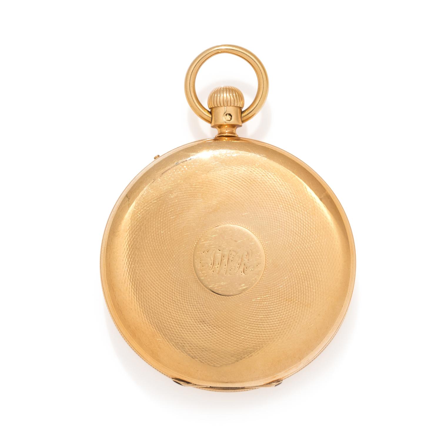 DENT, LONDON, 18K YELLOW GOLD HUNTER CASE POCKET WATCH