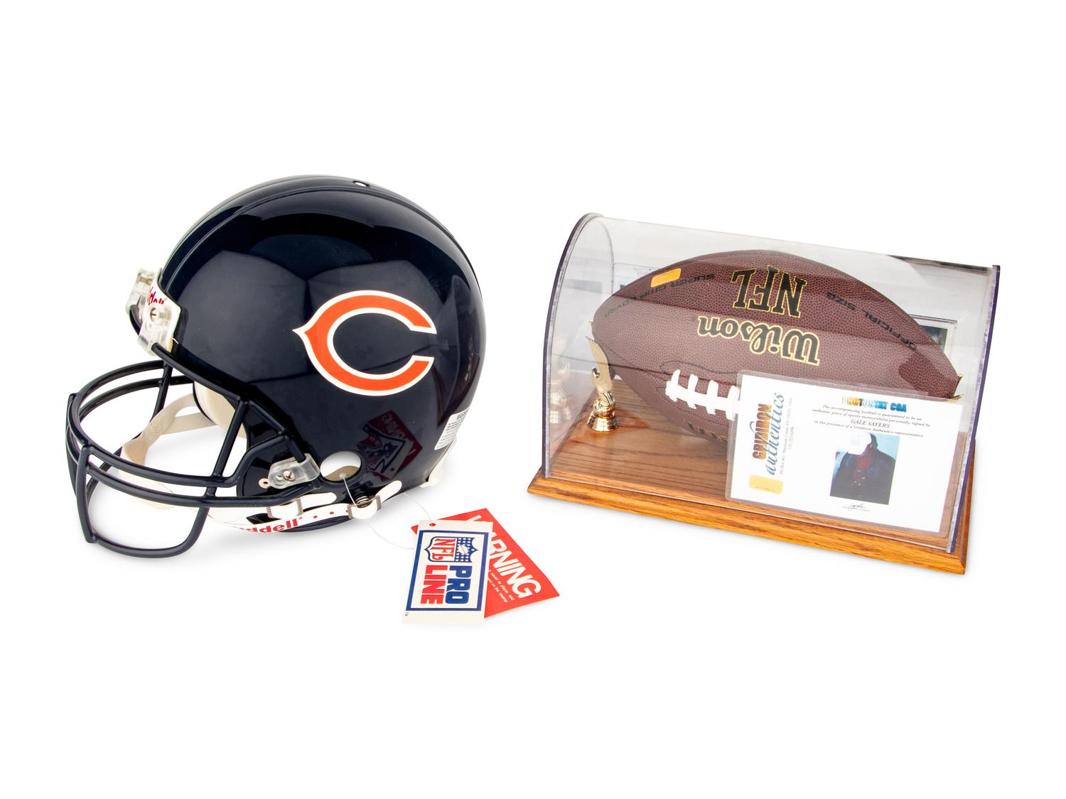 A Group of Chicago Bears Hall of Fame Signed Autograph Items