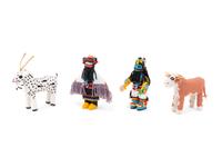 Menagerie of Beaded Zuni Dolls and Animals