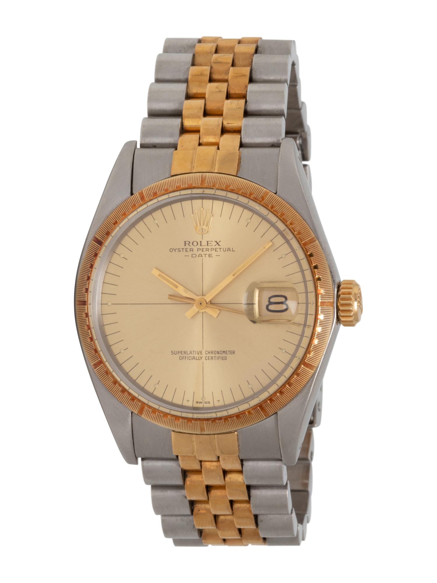 ROLEX, REF. 1512 14K YELLOW GOLD AND STAINLESS STEEL 'ZEPHYR' WATCH