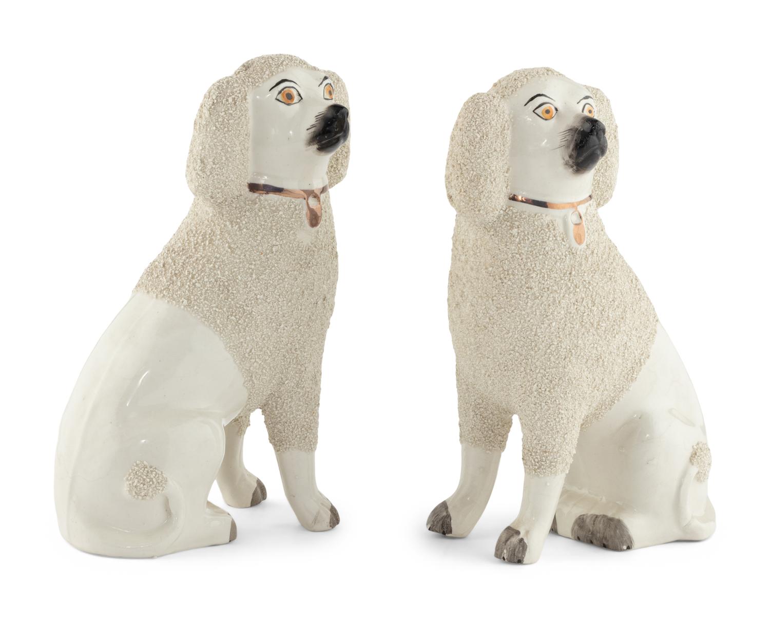 A Pair of Staffordshire Spaniels