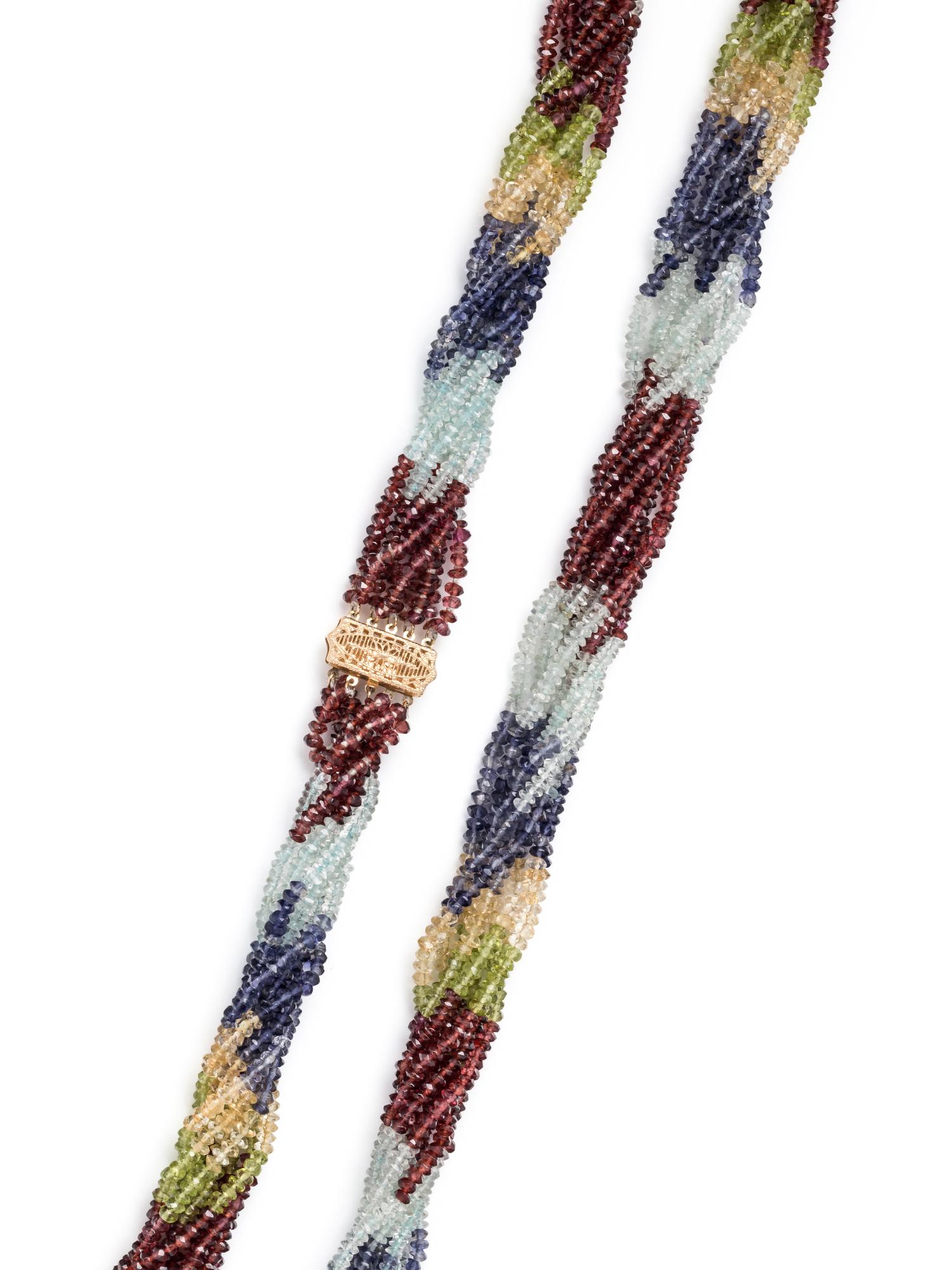 MULTIGEM BEAD NECKLACE