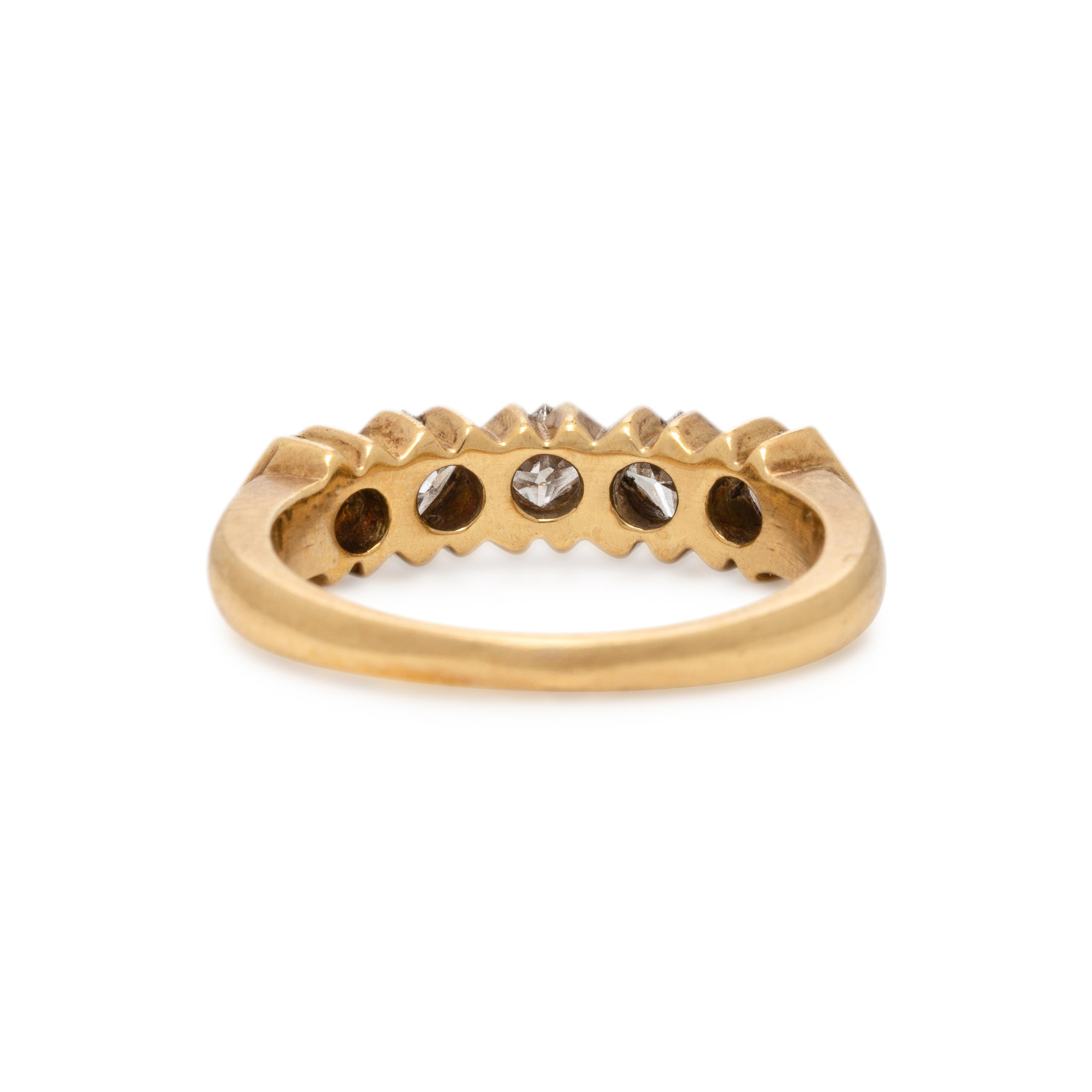 Yellow Gold and Diamond Ring