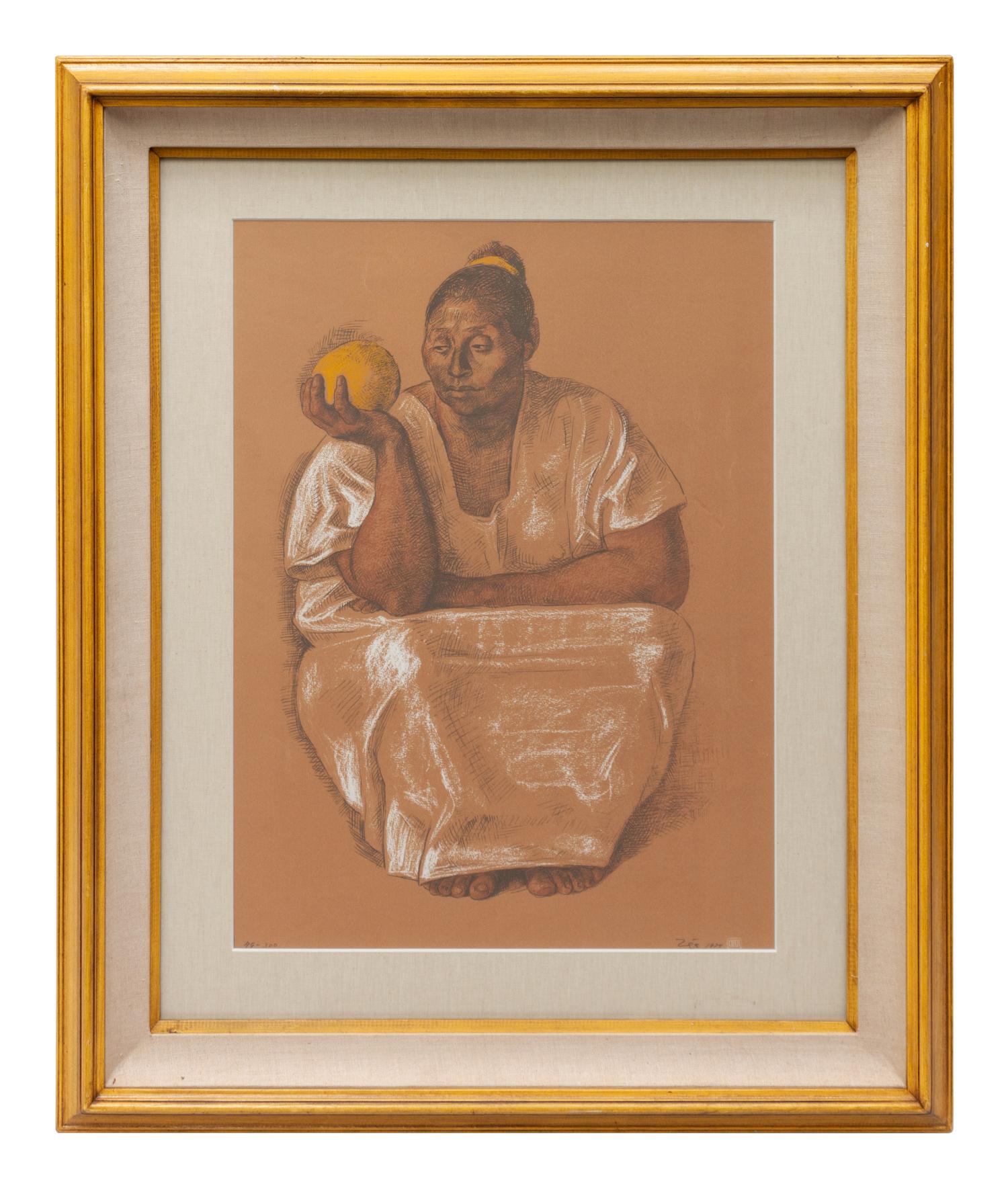 Mujer con Naranja
