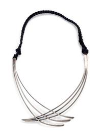 BETTY COOKE, MODERNIST, STERLING SILVER COLLAR NECKLACE
