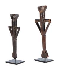 A Pair of African Carved Wood Figures