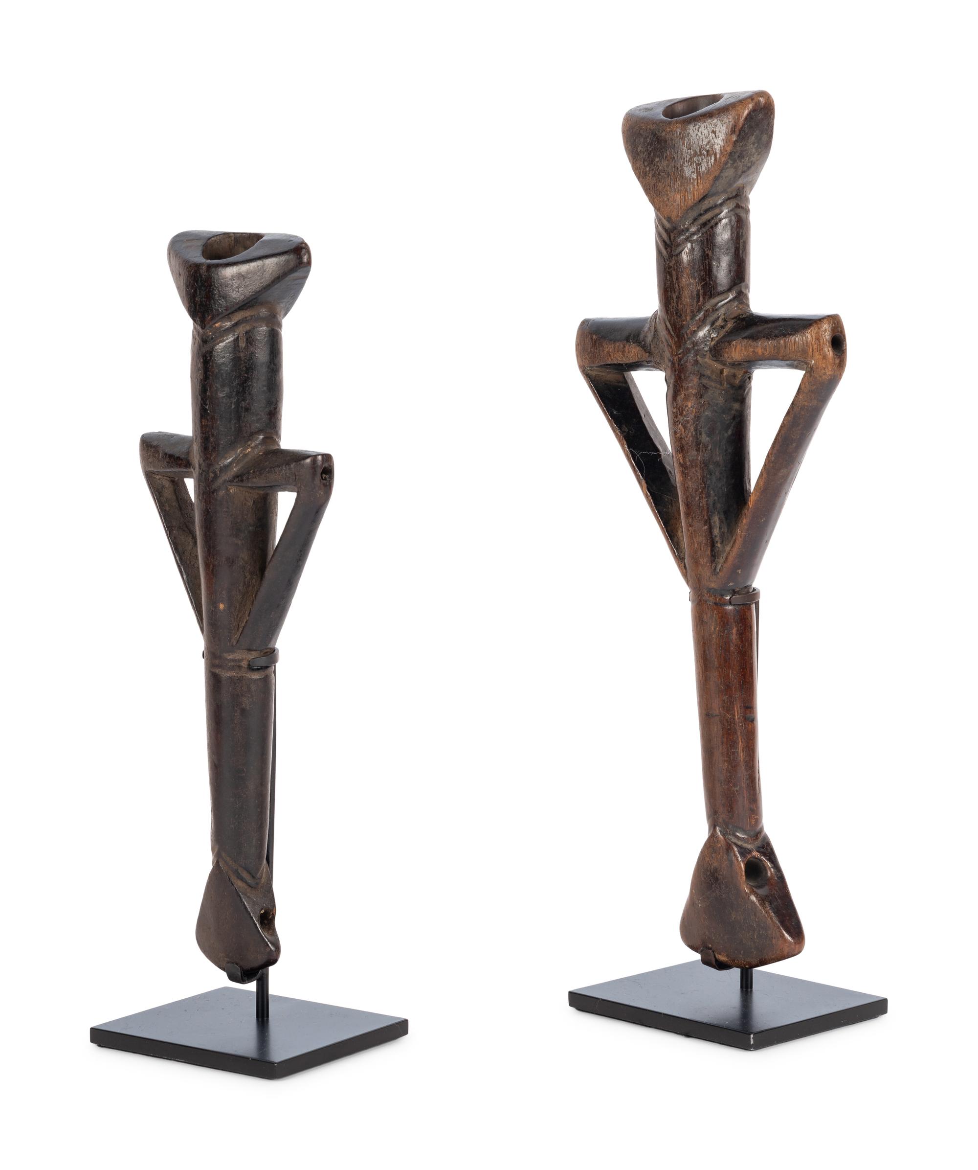 A Pair of African Carved Wood Figures