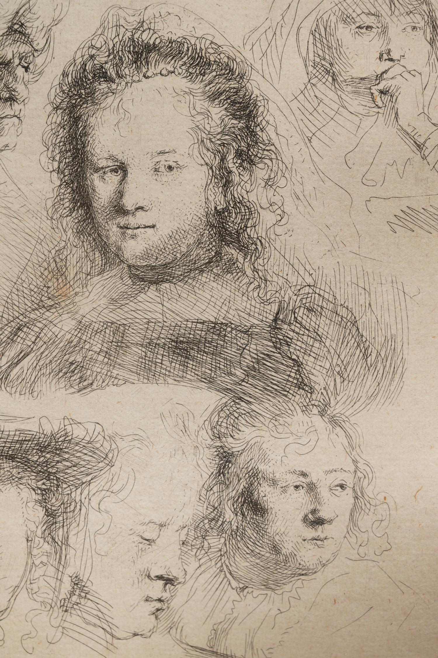Studies of the Head of Saskia and Others