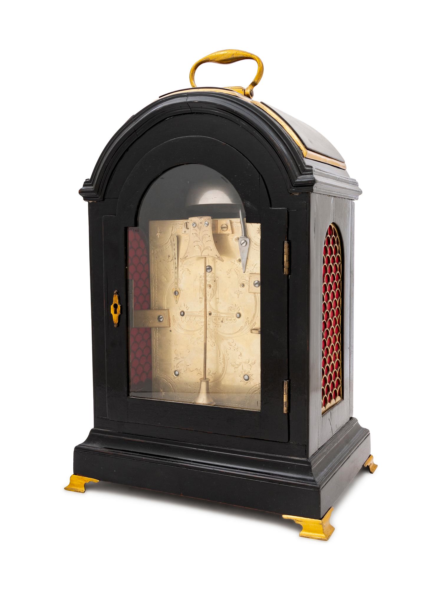 A George III Brass Mounted Ebonized Bracket Clock