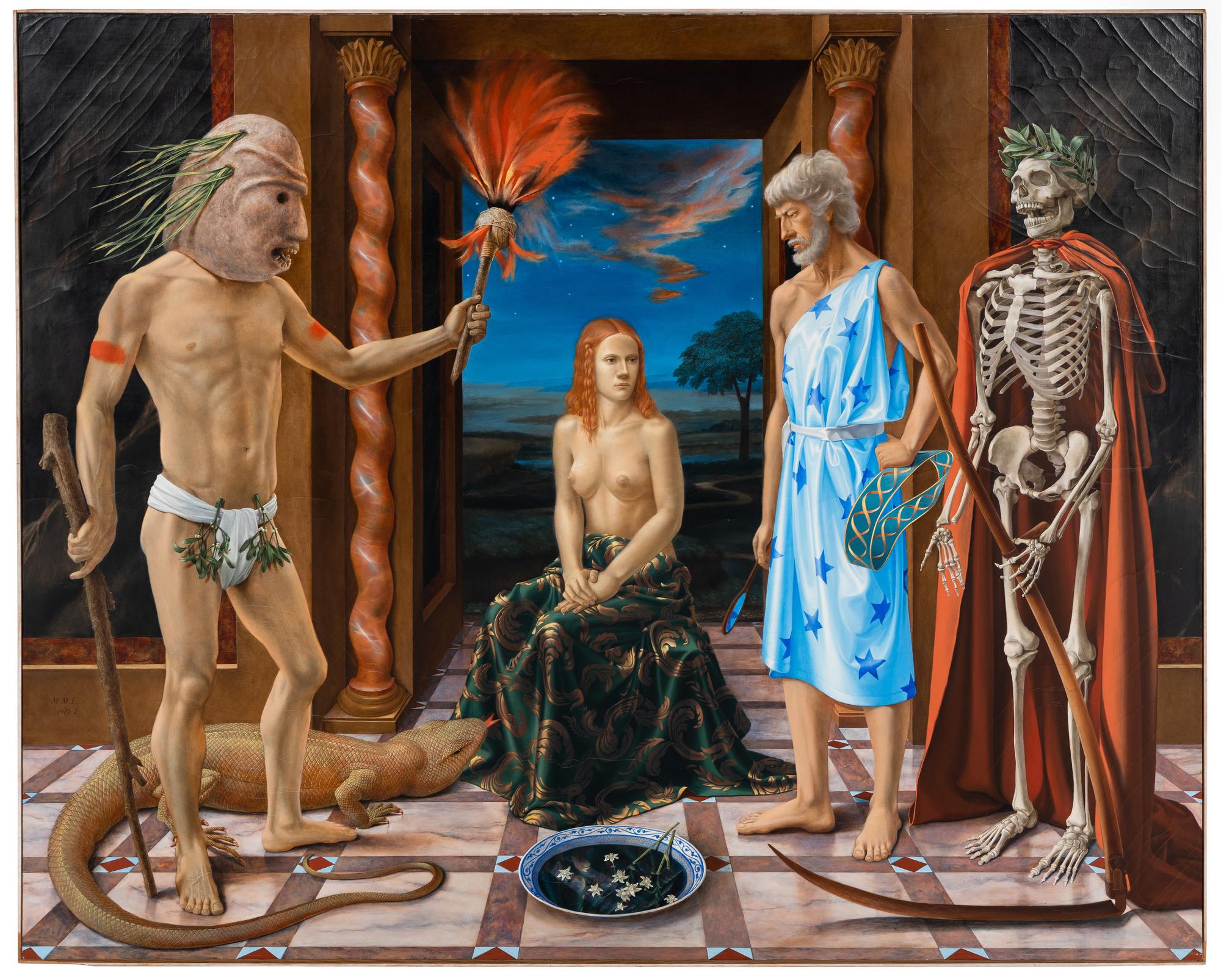Woman with Chaos, Death and Time, c. 1981-82